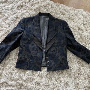 100% Wool Floral Blazer